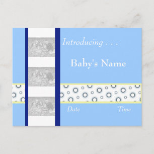 Baby Boy Birth Announcement Template