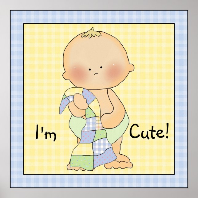 Baby Boy Blanket Poster Art Print (Front)