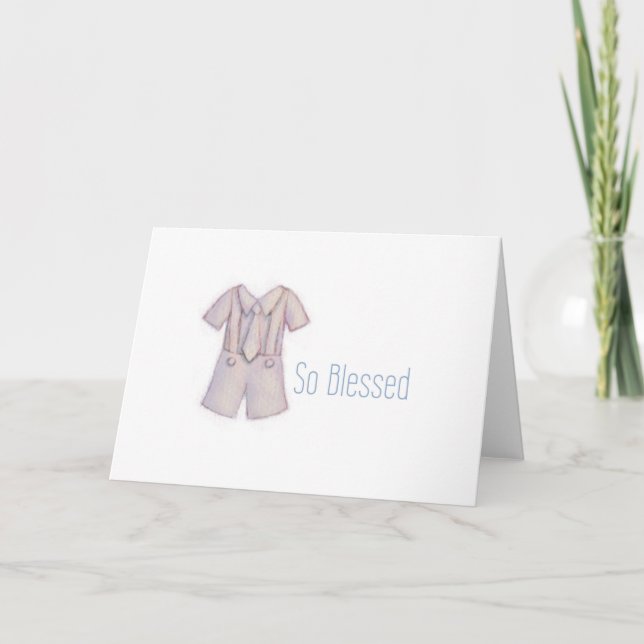 Baby Boy Blessing Carte de voeux pliée (Devant)