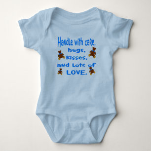 Baby Boy Blue Handle with Love outfit Bodysuit