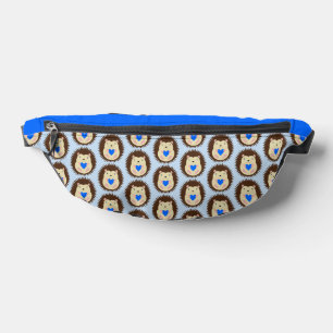 Baby Boy Blue Heart Hedgehog Patterned Fanny Pack