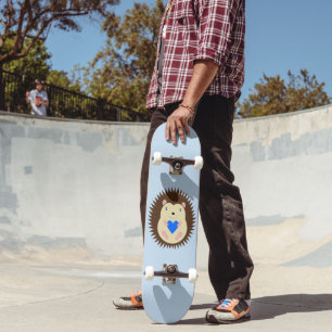 Baby Boy Blue Heart Hedgehog Skateboard
