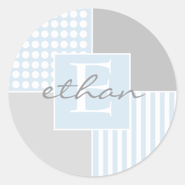 Baby Boy Blue Modern Sticker (Front)