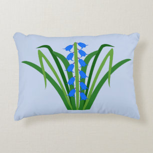 Baby Boy Bluebell Flowers Spring Accent Pillow