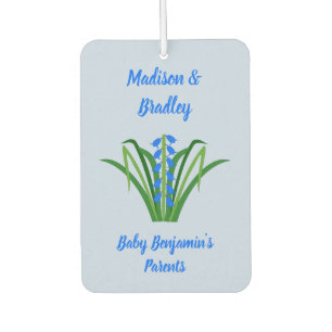 Baby Boy Bluebell Flowers Spring Custom Air Freshener