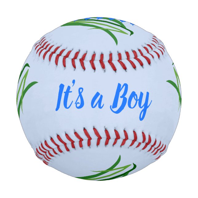 Baby Boy Bluebell Flowers Spring Custom Baseball (Back)