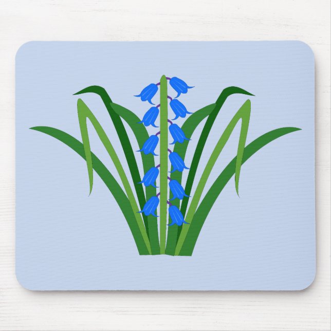 Baby Boy Bluebell Flowers Spring Mouse Pad (Front)