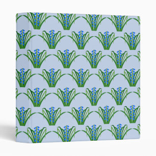 Baby Boy Bluebell Flowers Spring Patterned Binder