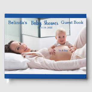 Baby Boy Bubbles & Unicorns Baby Shower Collection Guest Book