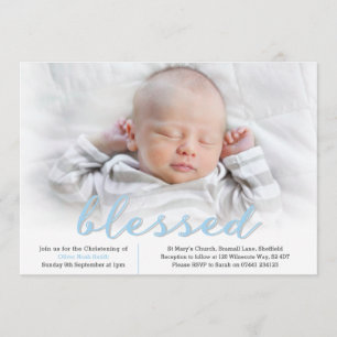 Baby Boy Christening/Baptism Invitation