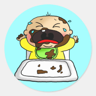 Baby boy classic round sticker