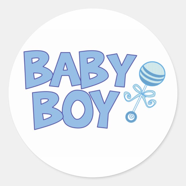 Baby Boy Classic Round Sticker (Front)