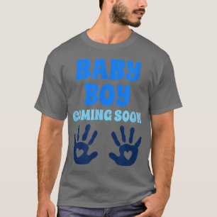 Baby Boy Coming Soon Cool Gender Reveal  T-Shirt