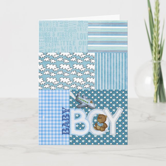 Baby Boy Congratulations Card (Front)