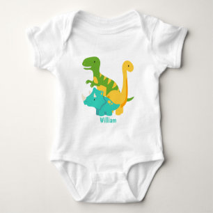 Baby Boy Dinosaur Blue Bodysuit