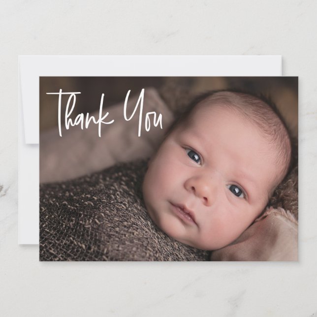 Baby Boy Douche Merci Personnalisé Naissance (Devant)