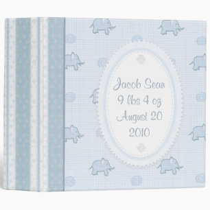 Baby Boy Elephant Scrapbook Binder