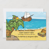 Baby Boy Faire-part de naissance Pirates Trésor