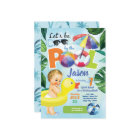 Baby boy first birthday pool party tropical