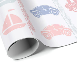 Baby boy gift wrapping paper