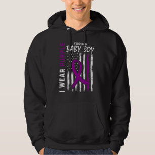 Baby Boy I Wear Purple For My Son Epilepsy Awarene Hoodie