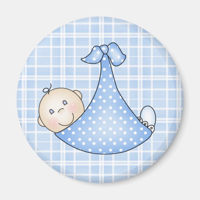 Baby Boy in Blanket   Magnet (Front)