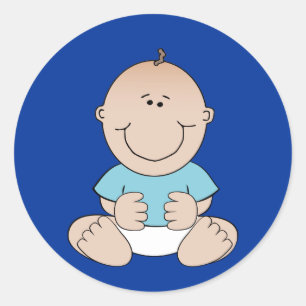 Baby Boy in Blue Shirt Sticker