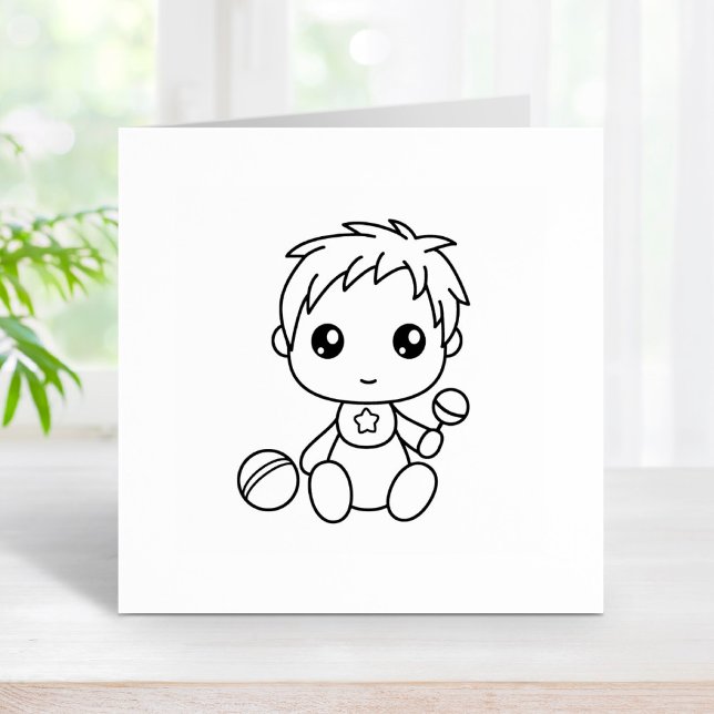 Baby Boy Jumpsuit Colour Me Rubber Stamp (Creator Uploaded)
