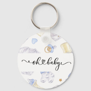 Baby Boy Keychain   Baby Shower Favour Keepsake
