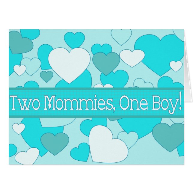 Baby Boy Lesbian Couple félicitations (Devant horizontal)