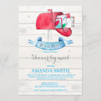 Baby Boy Long Distance Shower by Mail Invitation