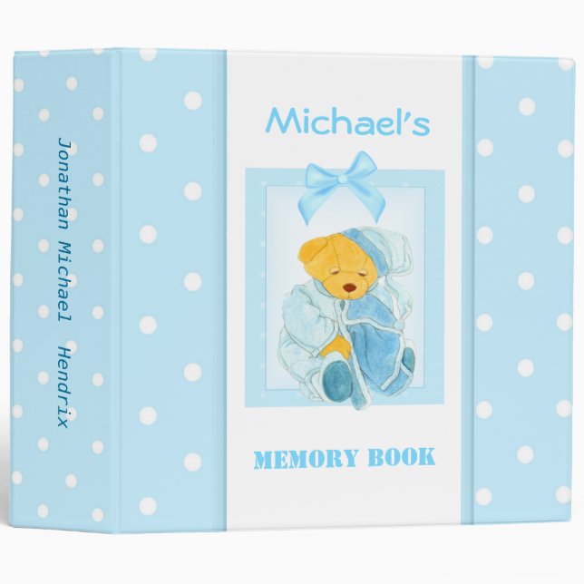 Baby Boy Memory Book  Binder (Front/Spine)