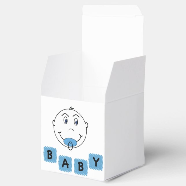 Baby Boy Mischief Face Favor Box (Opened)
