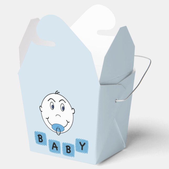 Baby Boy Mischief Face Favor Box (Opened)