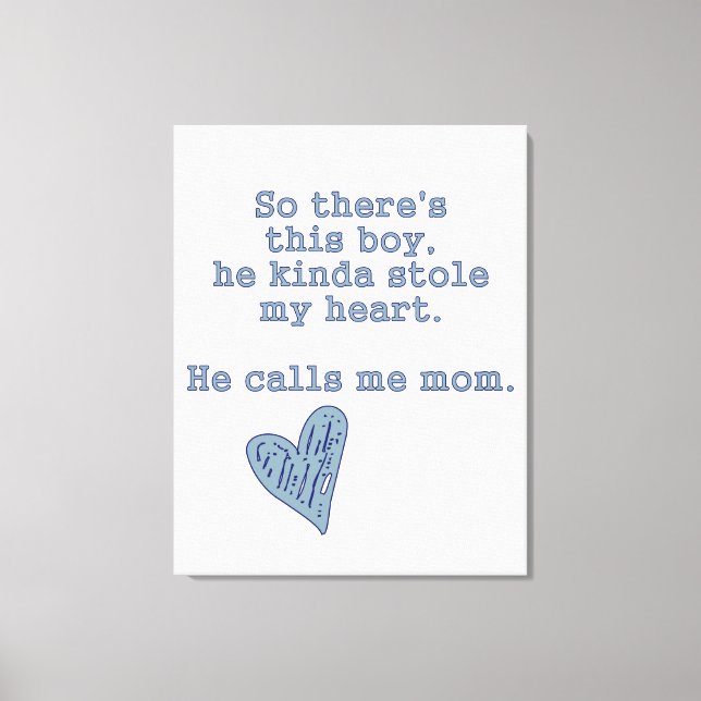 Baby Boy Nursery Canvas - Boys Nursery Quote - Art (Front)