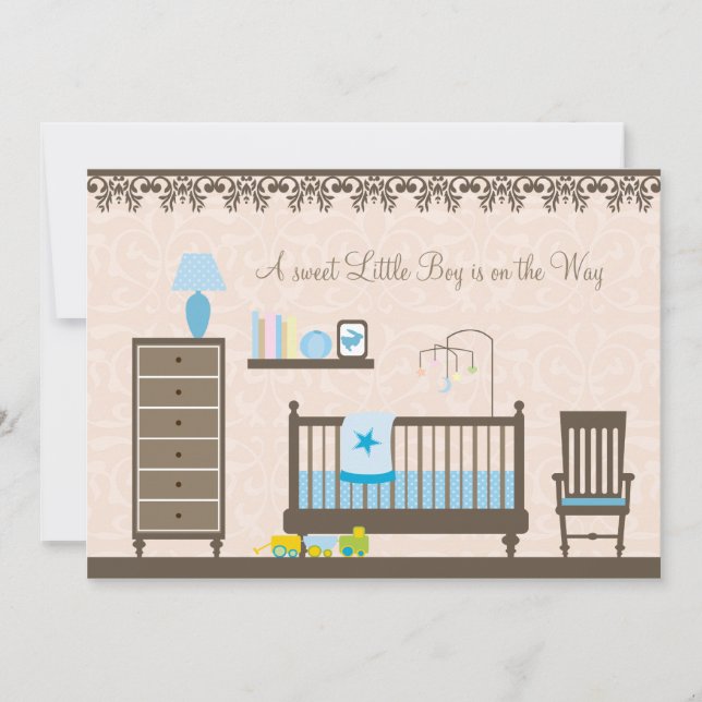Baby Boy Nursery Shower : Invitation (Front)