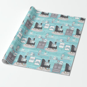 Baby Boy Nursery Wrapping Paper