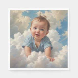 Baby Boy on Cloud Napkin