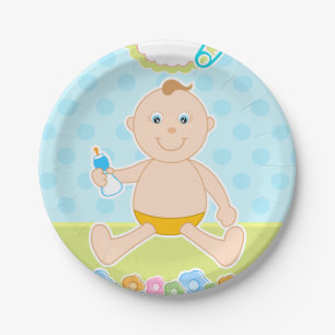 Baby Boy paper plate. Plate