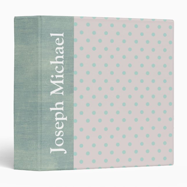 Baby Boy Personalized Custom Photo Album Gift Binder (Front/Spine)
