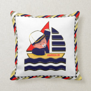 baby boy personalized gift throw pillow