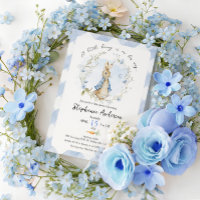 Baby Boy Peter Rabbit Baby Shower Invitation