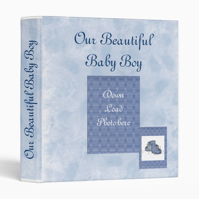 Baby Boy Photo Album Binder (Front/Spine)