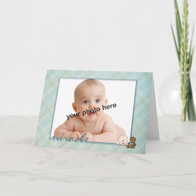 Baby Boy Photo Faire-part cadre (Devant)