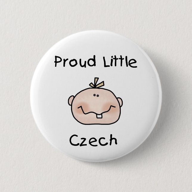 Baby Boy Proud Czech 2 Inch Round Button (Front)