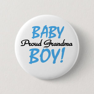 Baby Boy Proud Grandma 2 Inch Round Button