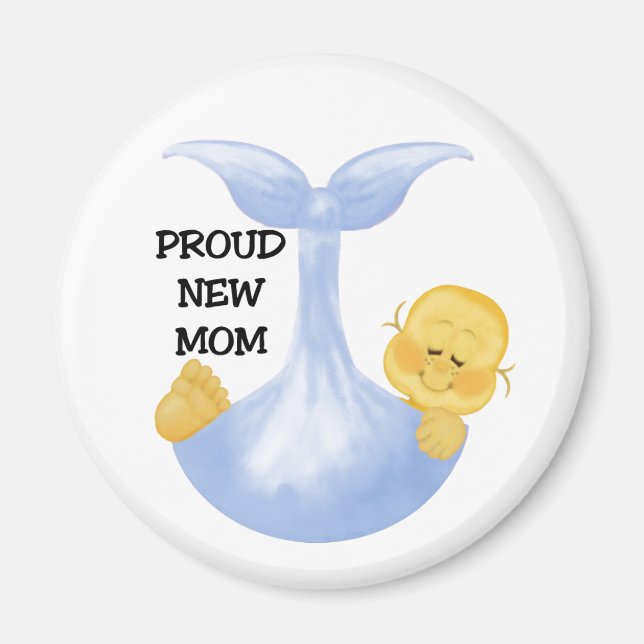 Baby Boy Proud Mom Magnet (Front)