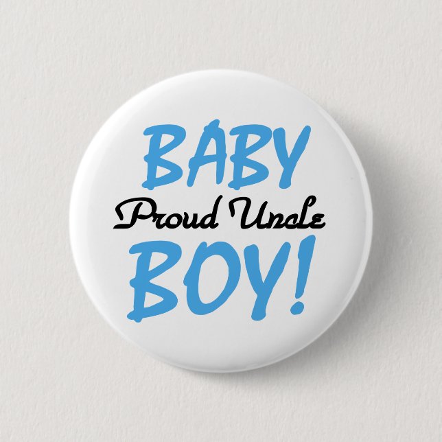 Baby Boy Proud Uncle 2 Inch Round Button (Front)