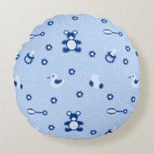 Baby-boy Quilt Pattern Round Pillow