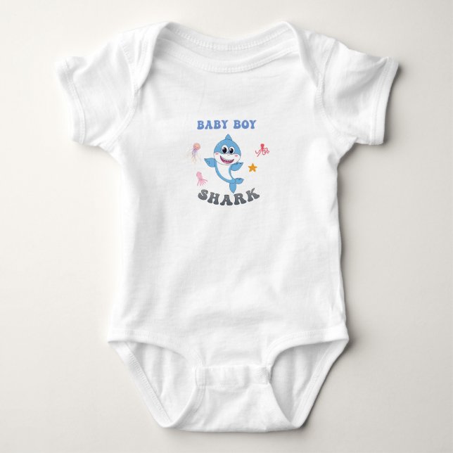 Baby Boy Shark Bodysuit (Front)
